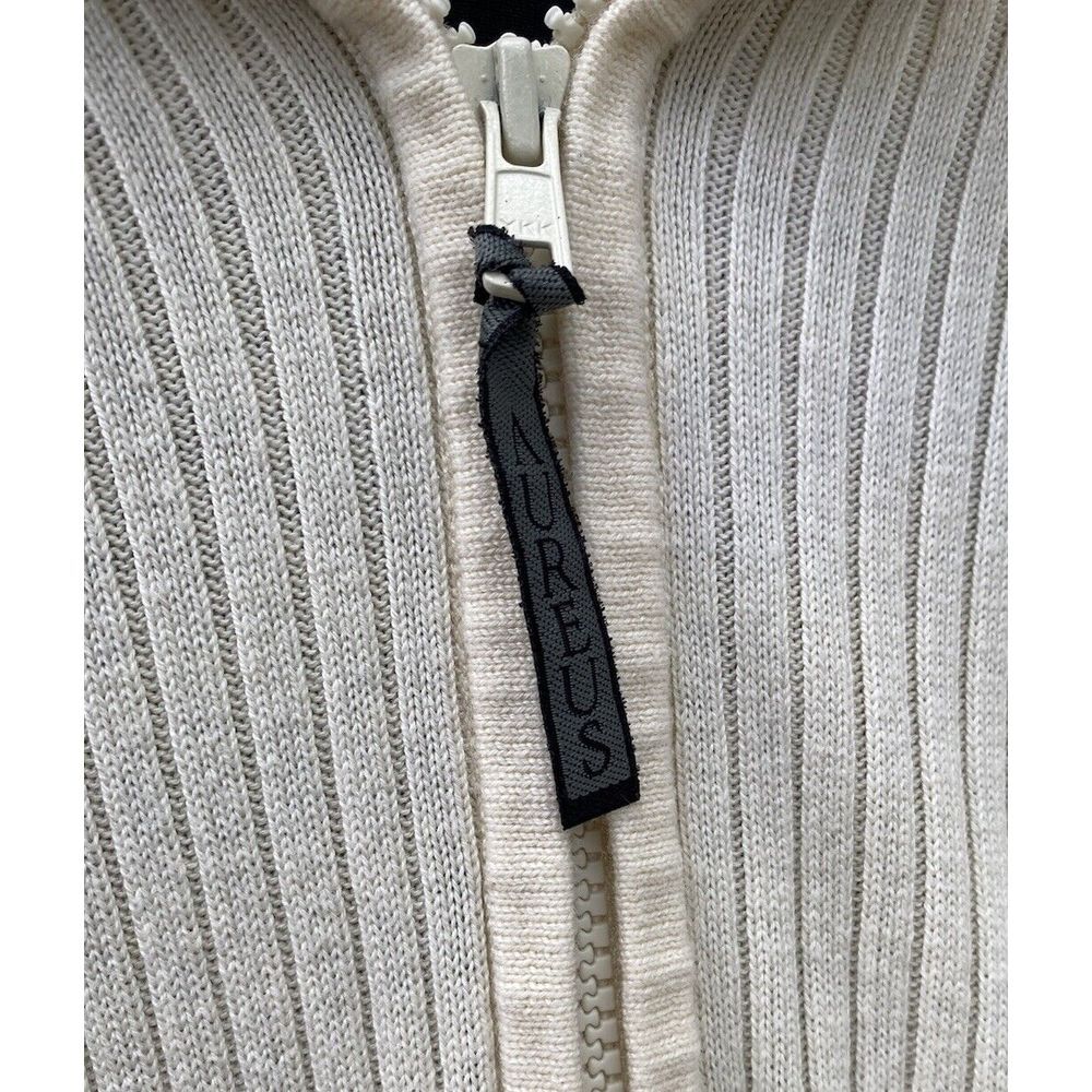 Aureus 1/4 Zip Pullover Golf Sweater Mens XXL Ivory Off‎ White - Picture 3 of 4